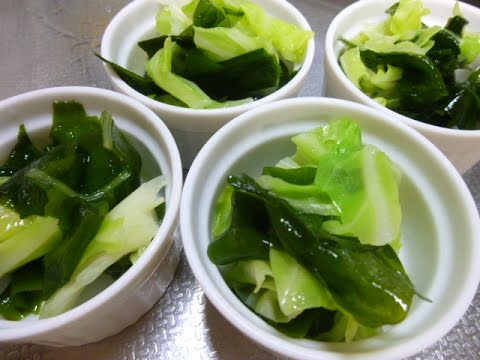 【レシピ】キャベツとわかめの酢の物和え♪
