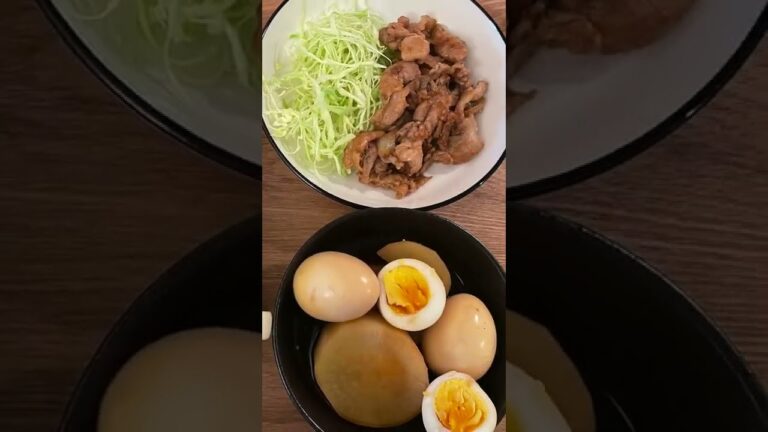 豚こまの生姜焼き&大根と卵の出汁煮 #Shorts
