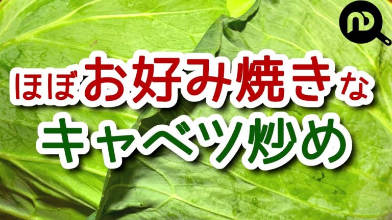 【キャベツ炒めレシピ】キャベツと揚げ玉のソース炒め　お好み焼きやたこ焼きの余った材料で節約おかず　N.D.Kitchen
