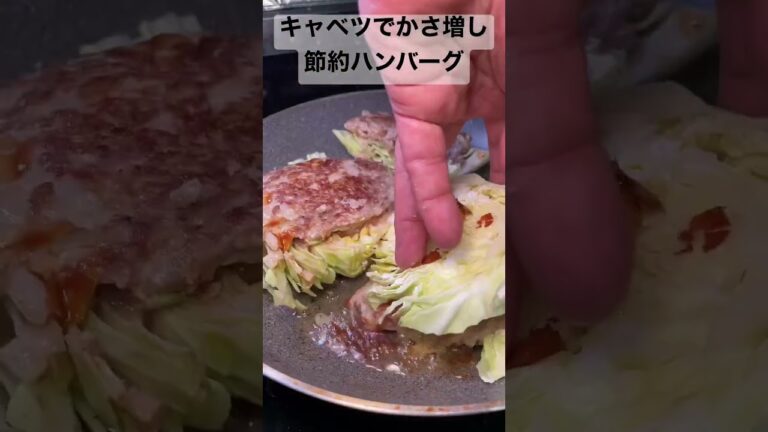 キャベツでかさ増し　節約ハンバーグ #amsr #簡単レシピ　#時短レシピ　#ダイエット　#AMSR   #やみつき　#無限  #鶏むね　#とりむね　 #節約レシピ　#キャベツレシピ  #キャベツ