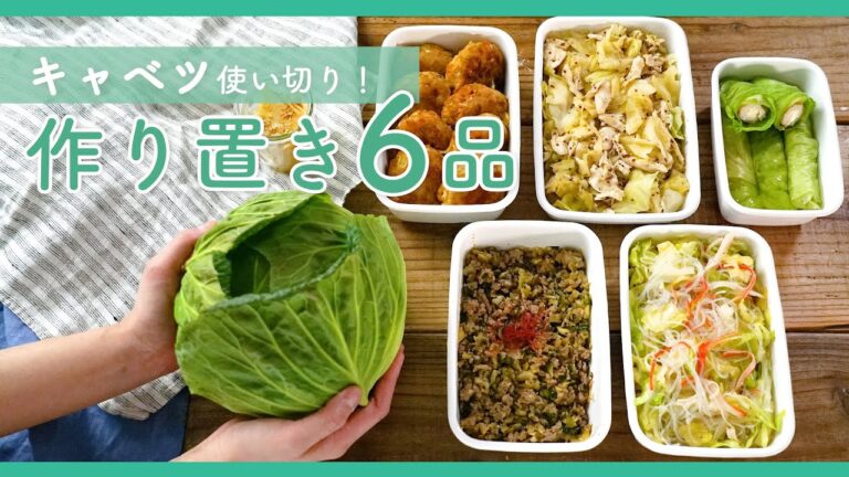 【キャベツで作り置き6品】旬のキャベツを"1玉丸ごと"使い切り！｜大量消費レシピ集