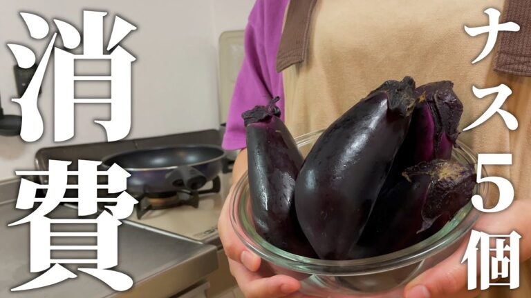 【なす大量消費】主婦の楽チンなすレシピ３品【夏野菜】