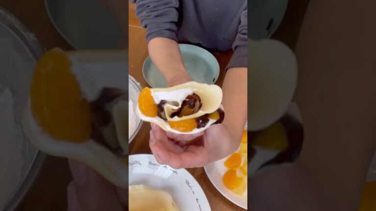 時短！簡単！ホットケーキミックスで作るお菓子クレープ❤️おやつにピッタリ😋