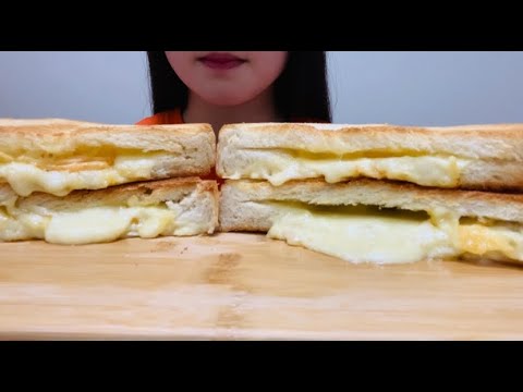 【ASMR】チーズサンド 咀嚼音 モッパン 大食い Eating sounds Mukbang 食べる音 먹방 편의점먹방