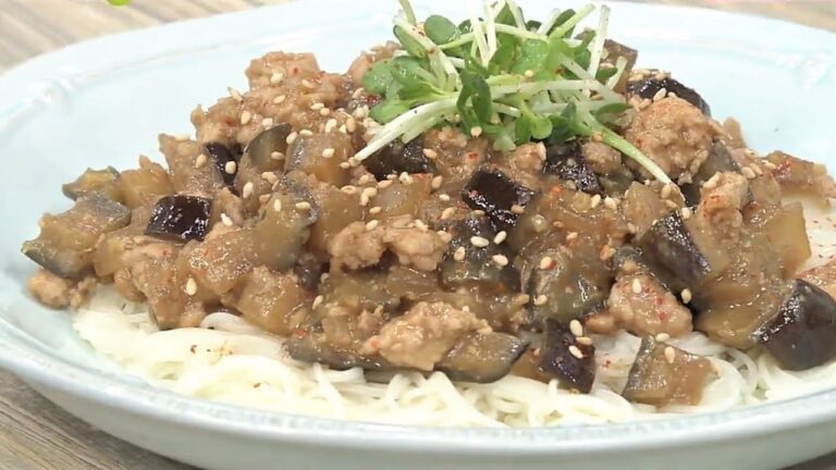 ナスみそあえそうめん