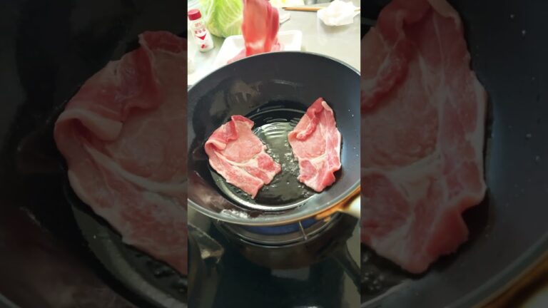 豚肉を焼く動画 #豚ロース #晩飯 #豚肉