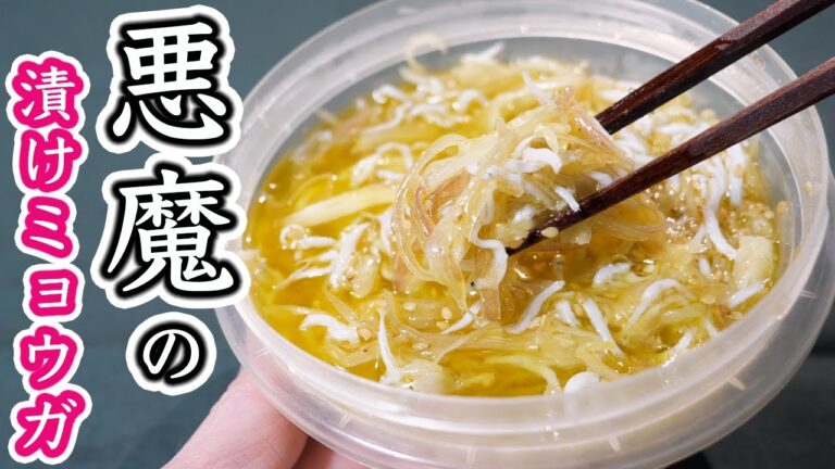 【調味料に漬けるだけ！】やべぇ美味しさ・・・悪魔の漬けみょうがの作り方【kattyanneru】