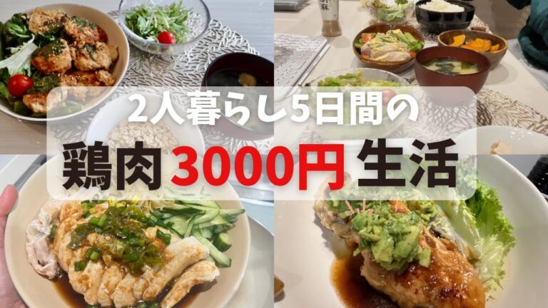 【5日間の晩ご飯】ズボラ夫婦が作る簡単な鶏肉料理🍴おうちごはん【節約】