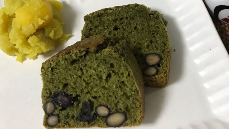 今日の朝ごはん1/3☀️黒豆の抹茶パウンドケーキ❤︎💚&栗きんとん💛甘い朝ごはん🥰#Shorts