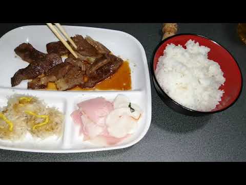 【独身定食】牛焼肉、イカシュウマイ、カブとハムのマリネ【語り飯】