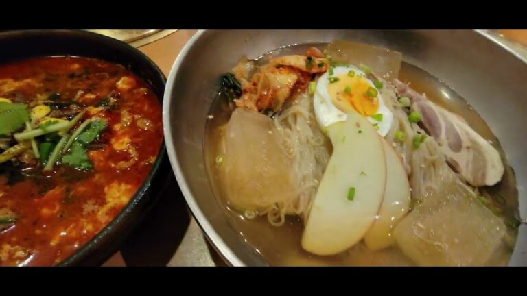 安楽亭　ユッケジャンスープ&冷麺(細麺)　うますぎる！
