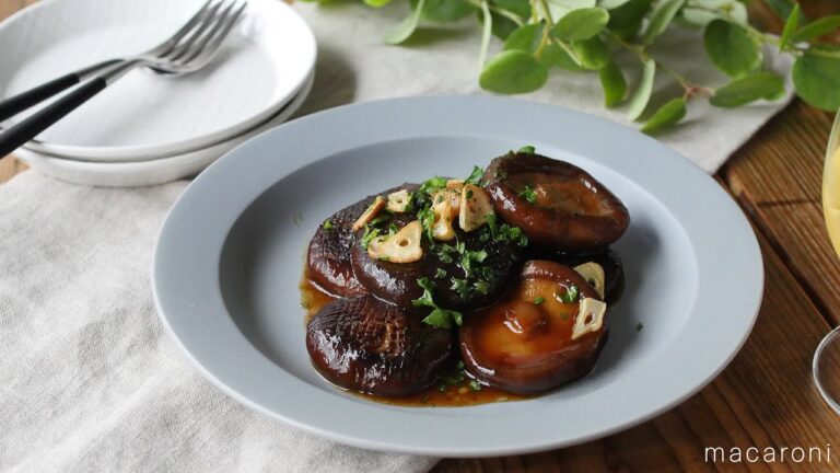 メイン食材1つ！ガリバタ醤油のしいたけステーキ