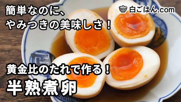 黄金比のたれで作る半熟煮卵／簡単なのに、やみつきの美味しさ！