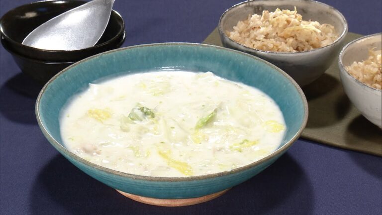 【3分クッキング公式】白菜の帆立缶クリーム煮／切り干し大根のしょうがごはん