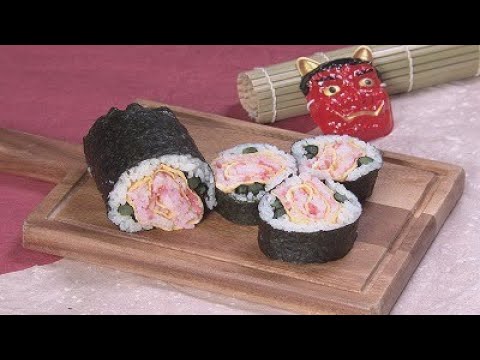 バラの飾り巻き寿司