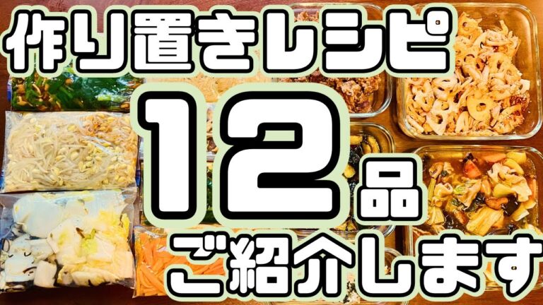 【お弁当おかず】簡単レシピの作り置き12品つくる！【作り置き実況：111】