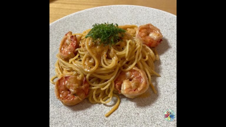 【うっめ〜】海老のクリームパスタ【殻から作ったアメリケーヌソースが秀逸でびっくりしたわ】