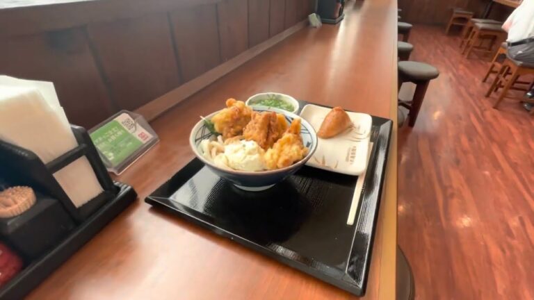 【丸亀製麺】タル鶏天うどんのタルタルが出し汁に混ざる　でも美味い😋