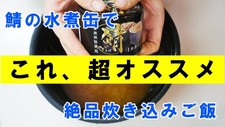【超オススメ】鯖の水煮缶で絶品炊き込みご飯！