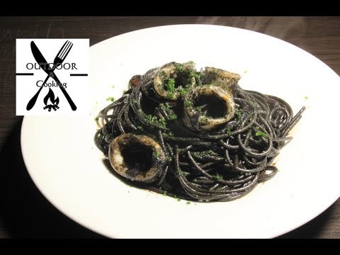 【パスタ】イカ墨のパスタSpaghetti al Nero di Seppie【ヤリイカ】
