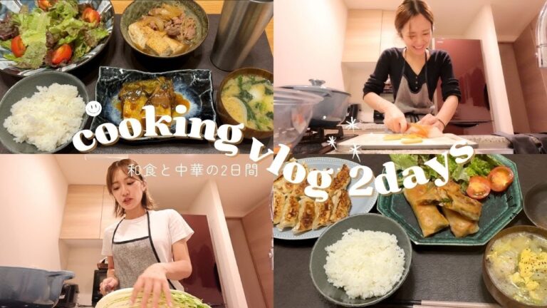 【おうちご飯】2日間の料理vlog🍚鯖の味噌煮/肉豆腐/春巻き/肉団子スープ/小松菜チャーハン