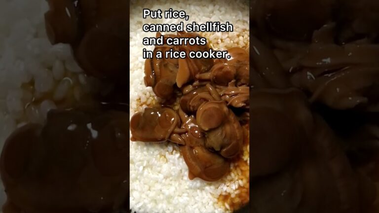 Japanese mixed rice with Shellfish  Rice cooker recipe 炊飯器レシピ　貝の缶詰の炊き込みご飯