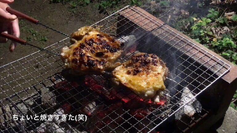 庭BBQ『念願の鶏モモ串焼き』と、おまけ。