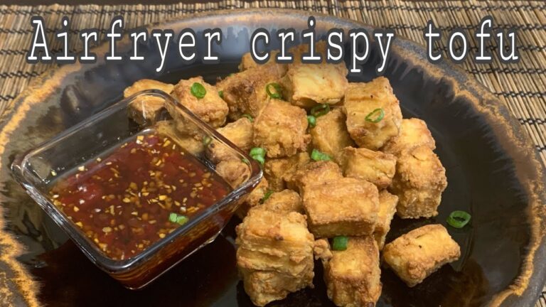Crispy tofu with sweet n’ zingy sauce ||ノンフライヤークリスピー豆腐with 香味スイートチリソース