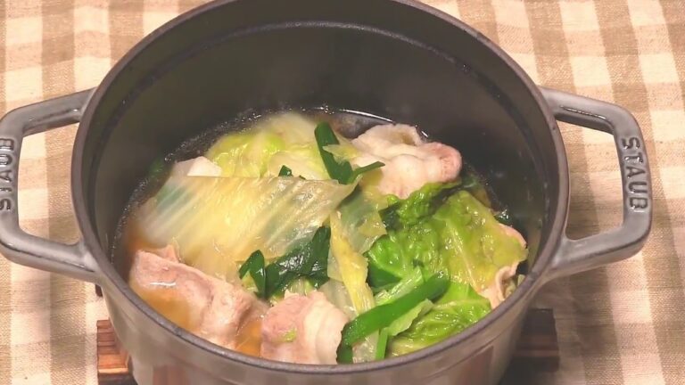 白菜と豚肉とニラの煮物 ダイジェスト