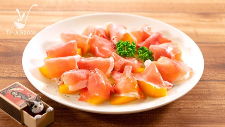 超ワイン泥棒！柿とクリームチーズの生ハム巻きの作り方 ☆ Prosciutto Ham with Persimmon and Cream Cheese | Taka Spoon Cooking