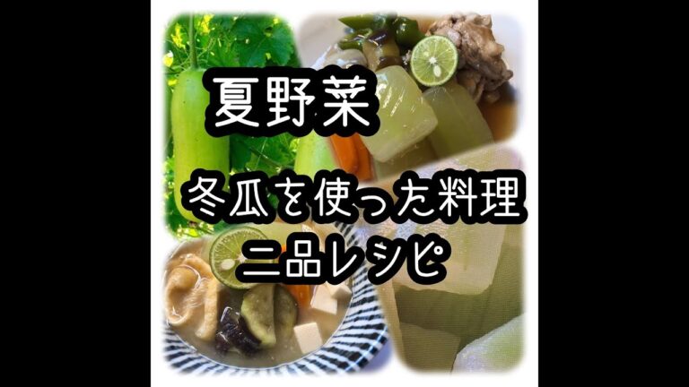 冬瓜の味噌汁と中華風野菜餡かけの作り方★レシピ