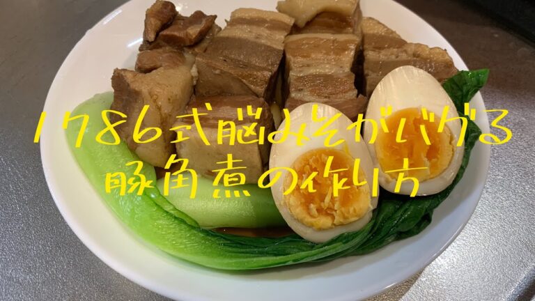 [第七弾]1786式脳みそがバグる豚角煮の作り方教えます