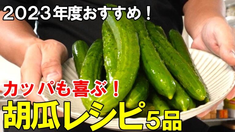 『胡瓜レシピ５品！』☆この夏おすすめ！アレンジレシピで大量消費！☆