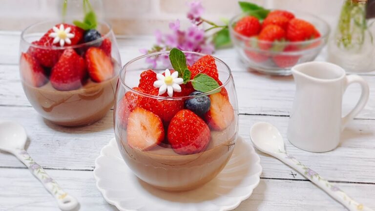とても簡単！混ぜて冷やして作るチョコプリン How to make chocolate pudding