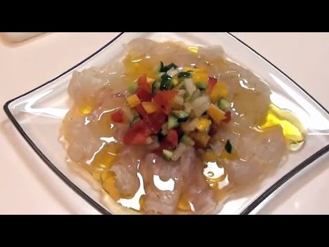 真鯛のカルパッチョ 昆布とナンプラー風味（小野孝予）