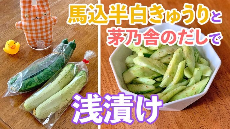 【馬込半白きゅうり】と茅乃舎のだしで浅漬け作ってみた＜JAPAN＞