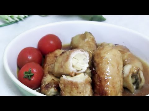 【料理レシピ】豚ロースのエリンギチーズ巻きの作り方♪