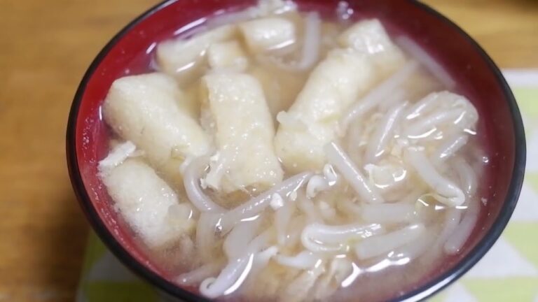 【簡単料理】もやしと油揚げの味噌汁