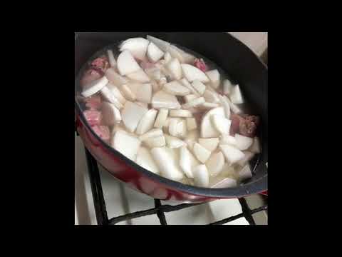【簡単】大根と牛肉入りスープ