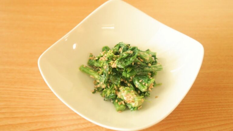 【菜の花のごまあえ】作り置きメニュ－です♪How to cook  Rape blossoms with sesame seeds:japanese food