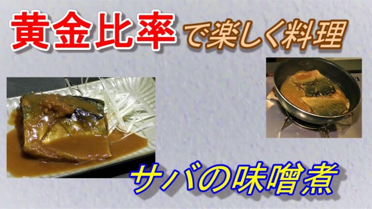 黄金比率で楽しく料理　【サバの味噌煮】