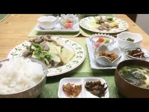【筍と豚肉の中華炒め】いつぞやの夕飯