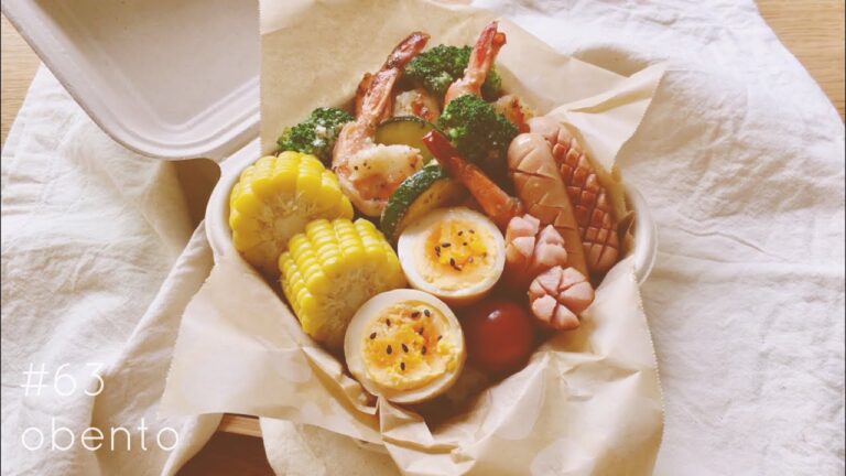 【旦那弁当】海老のマヨネーズ炒め！Seriaの使い捨て容器を使って☆【#64 Japanese bento box】【English subtitle】【料理動画】