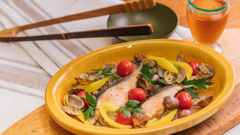 サーモンのレンジアクアパッツァ