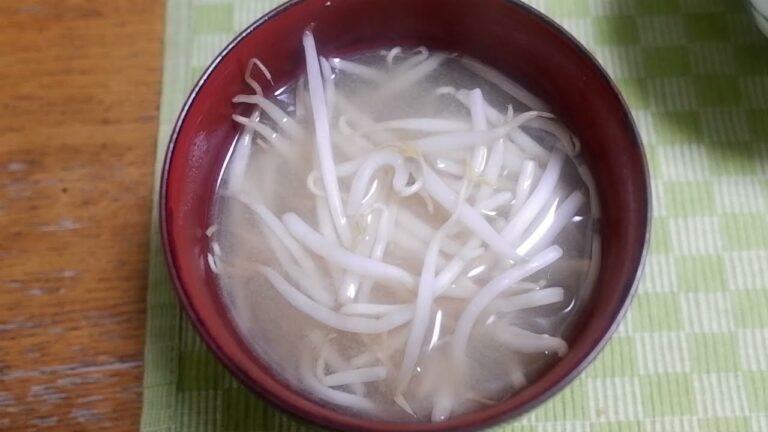 【簡単料理】もやしの味噌汁