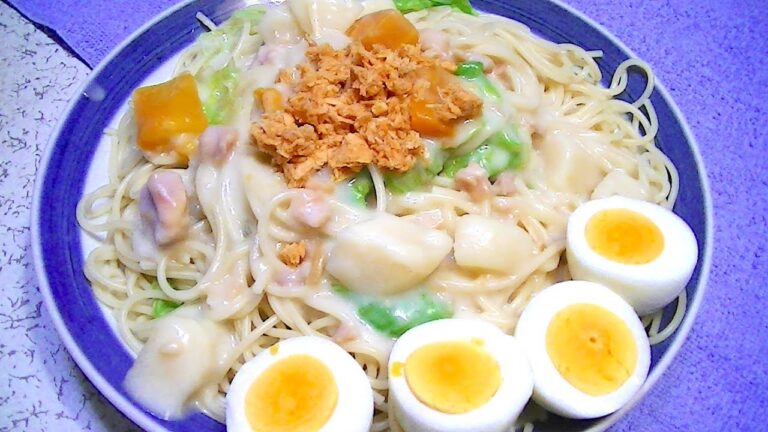 【一人deごはん】Let’s eat！ハウス・レトルトシチューで「北海道クリームシチュースパゲッティー」250ｇ