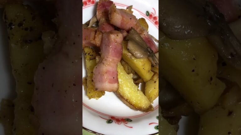 【ベーコンとじゃがいもと舞茸ソテー】北海道産キタアカリで。　#手作り #おかず #shorts