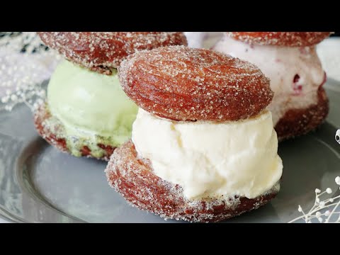 【ヘルシーだから大丈夫】お豆腐チュロスのアイスサンド✨