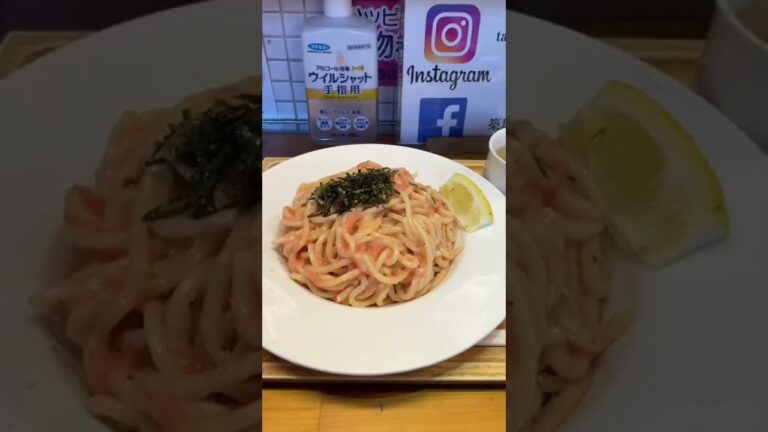 朝6時からやってる極太もっちもち築地最強最高のたらこパスタ。#築地グルメ #東京グルメ #tsukiji