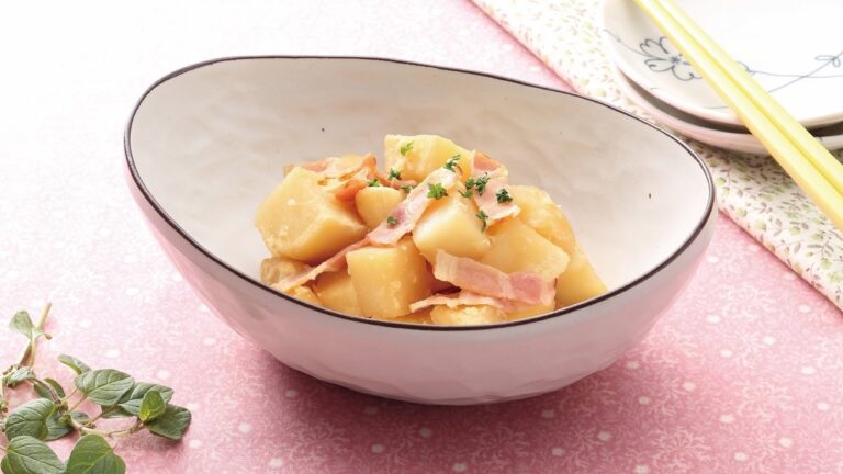 「じゃがいもとベーコンの煮物」の作り方☆レンジでかんたん、ビストロNE-BS1400におまかせ！時短！煮崩れなし！